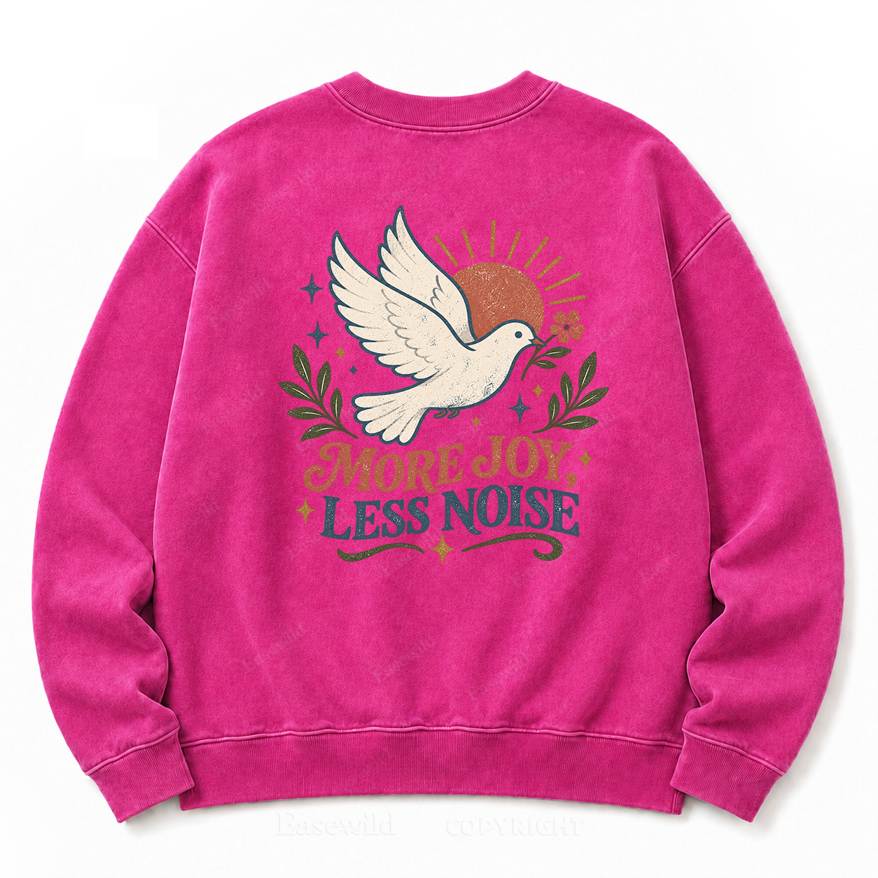 More Joy Less Noise Washed Sweatshirt