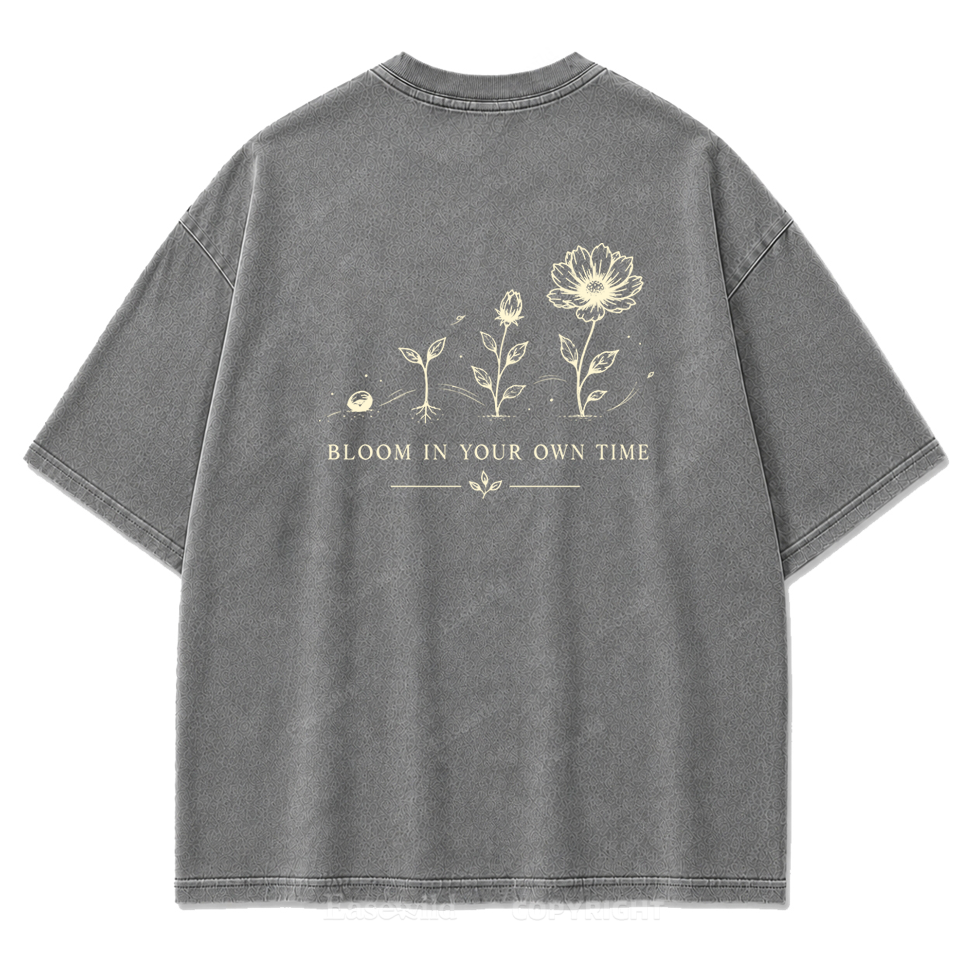 Bloom In Your Own Time Washed Print Tee