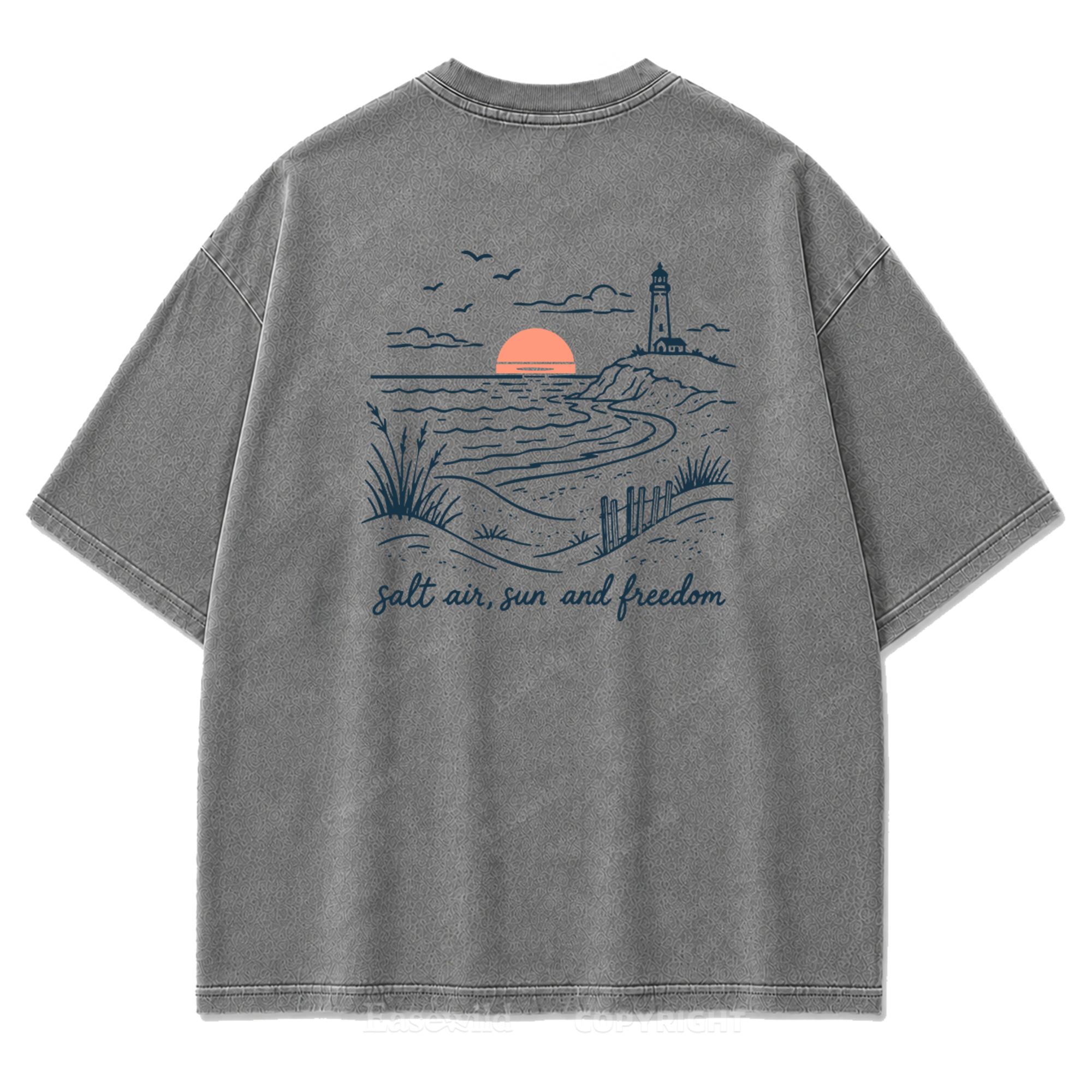 Salt Air Sun and Freedom Washed Print Tee