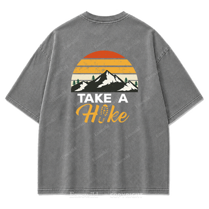 Trail Mood – Take A Hike Washed Print Tee