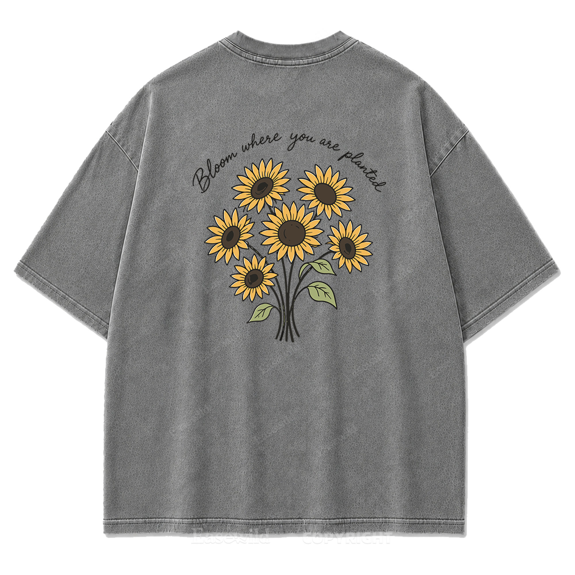 Bloom Where You Are Planted Washed Print Tee