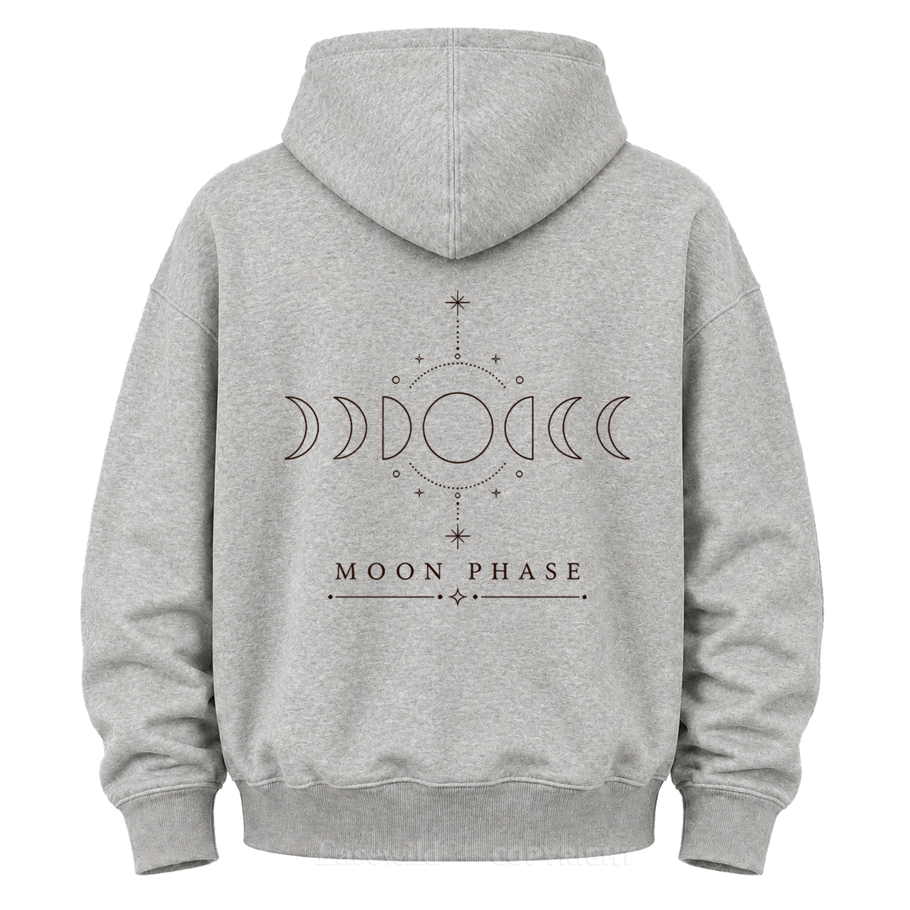 Kapuzenpullover mit Mondphasengrafik
