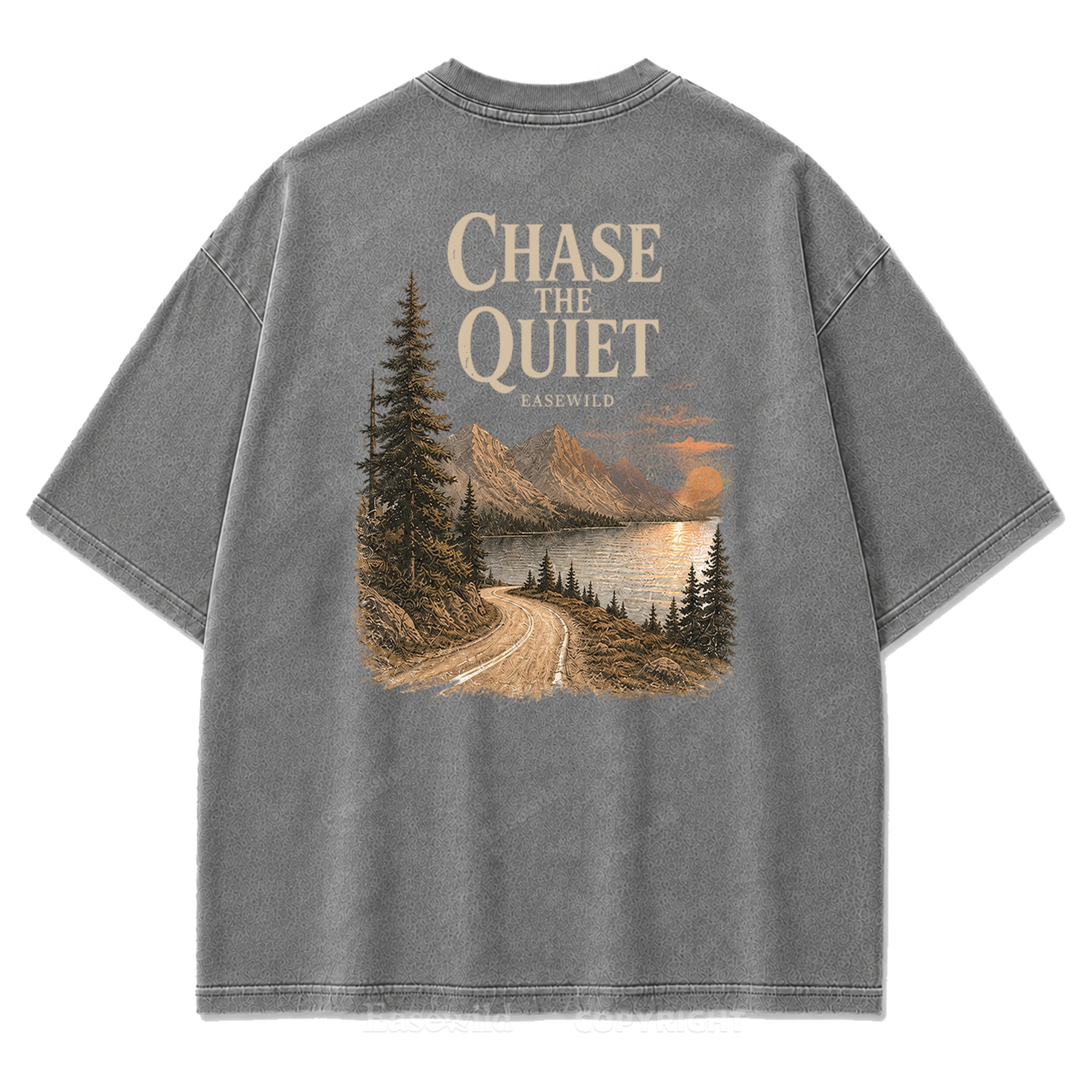 Chasing Quiet Lakeside Mountain Washed Print Tee