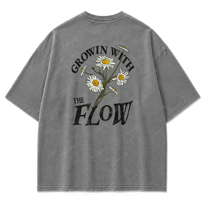 Grow With The Flow Daisy Washed Print Tee