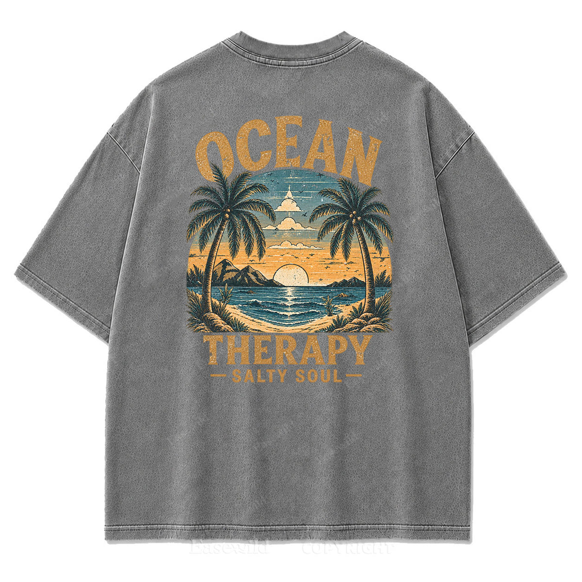 Ocean Therapy Salty Soul Washed Graphic Tee