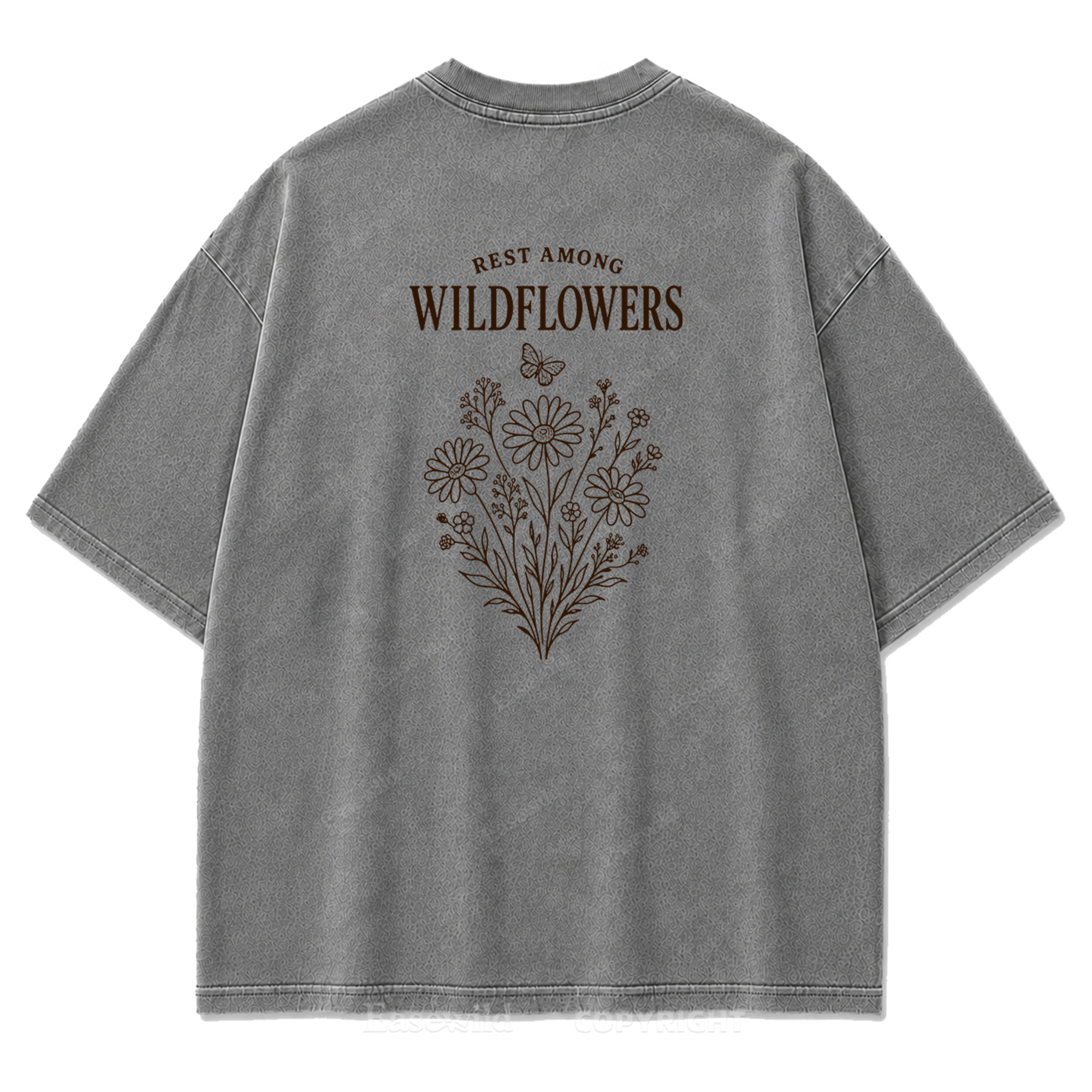 T-Shirt mit Wildblumen-Grafikdruck „Rest Among Wildflowers“