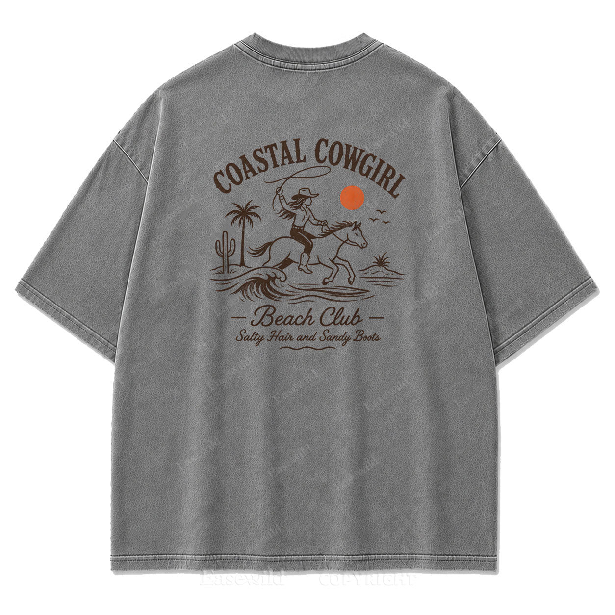Coastal Cowgirl Club Washed Print Tee