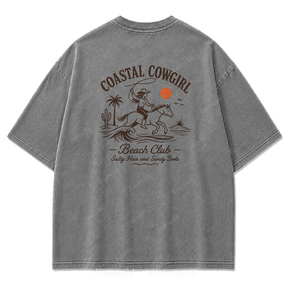 Coastal Cowgirl Club Washed Print Tee