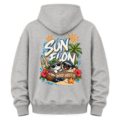 Sun Flow Good Vibes Graphic Hoodie