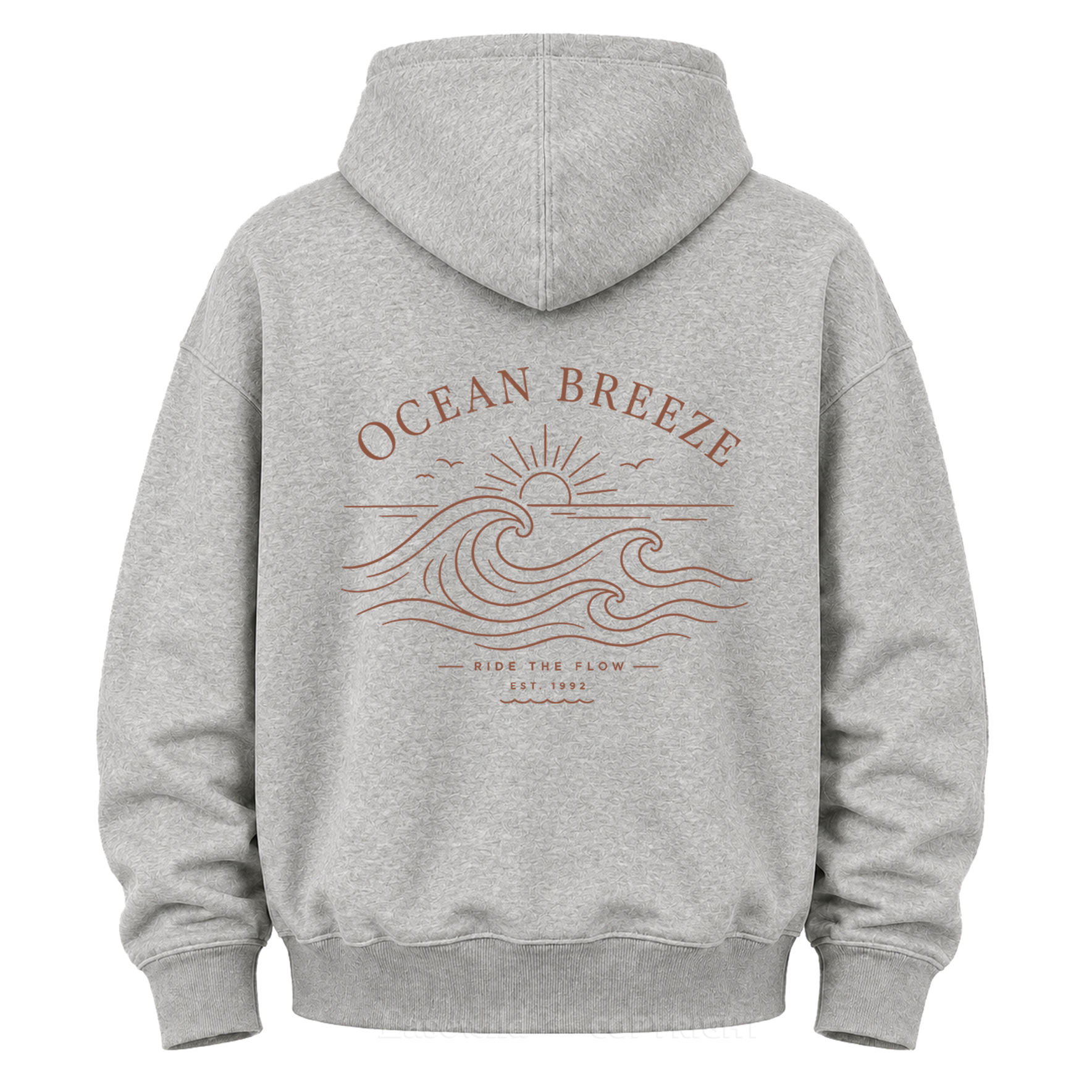 Ocean Breeze Wave Graphic Hoodie