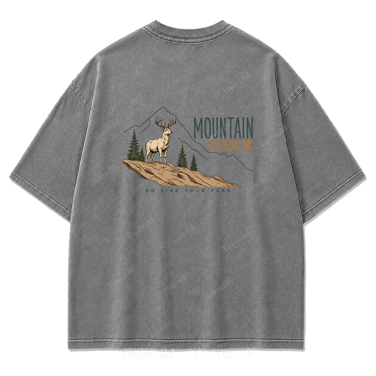 Go Find Your Peak Washed Print Tee
