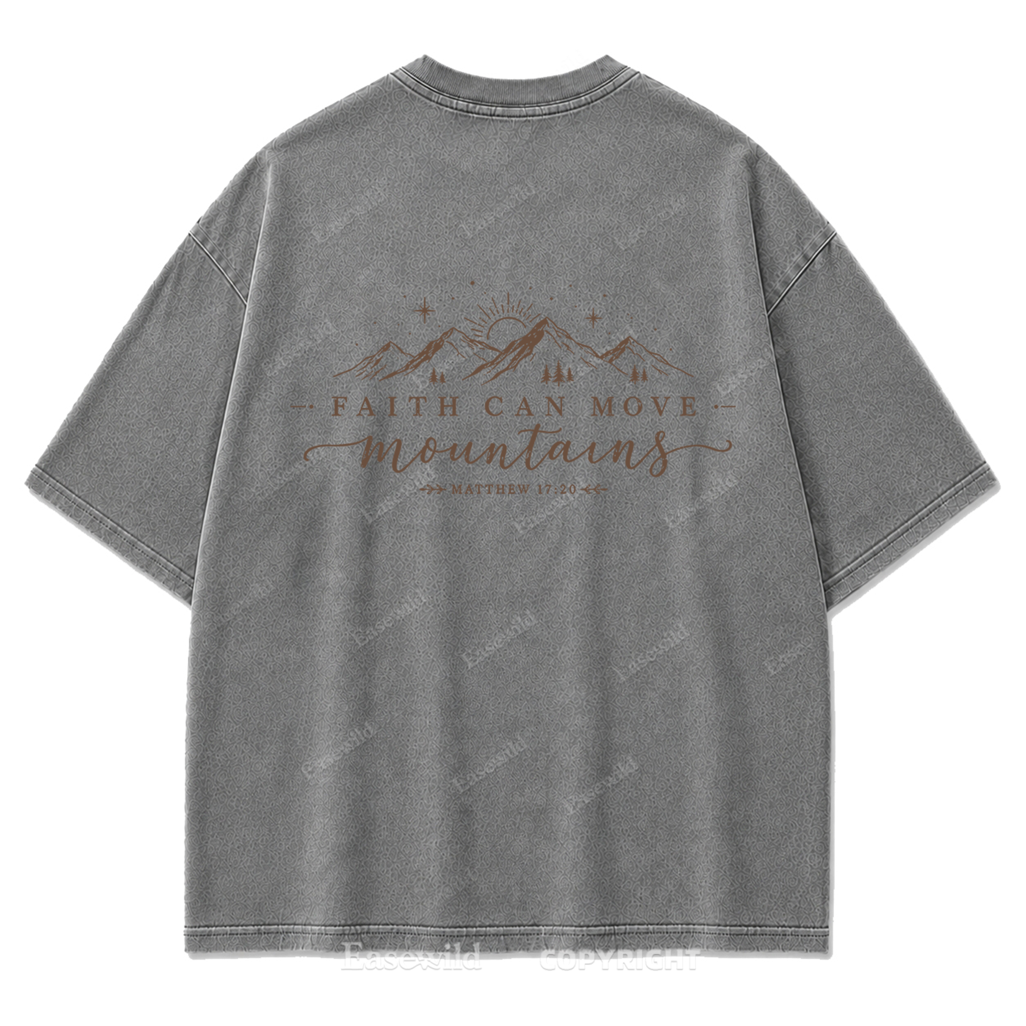 Faith Moves Mountains Washed Print Tee