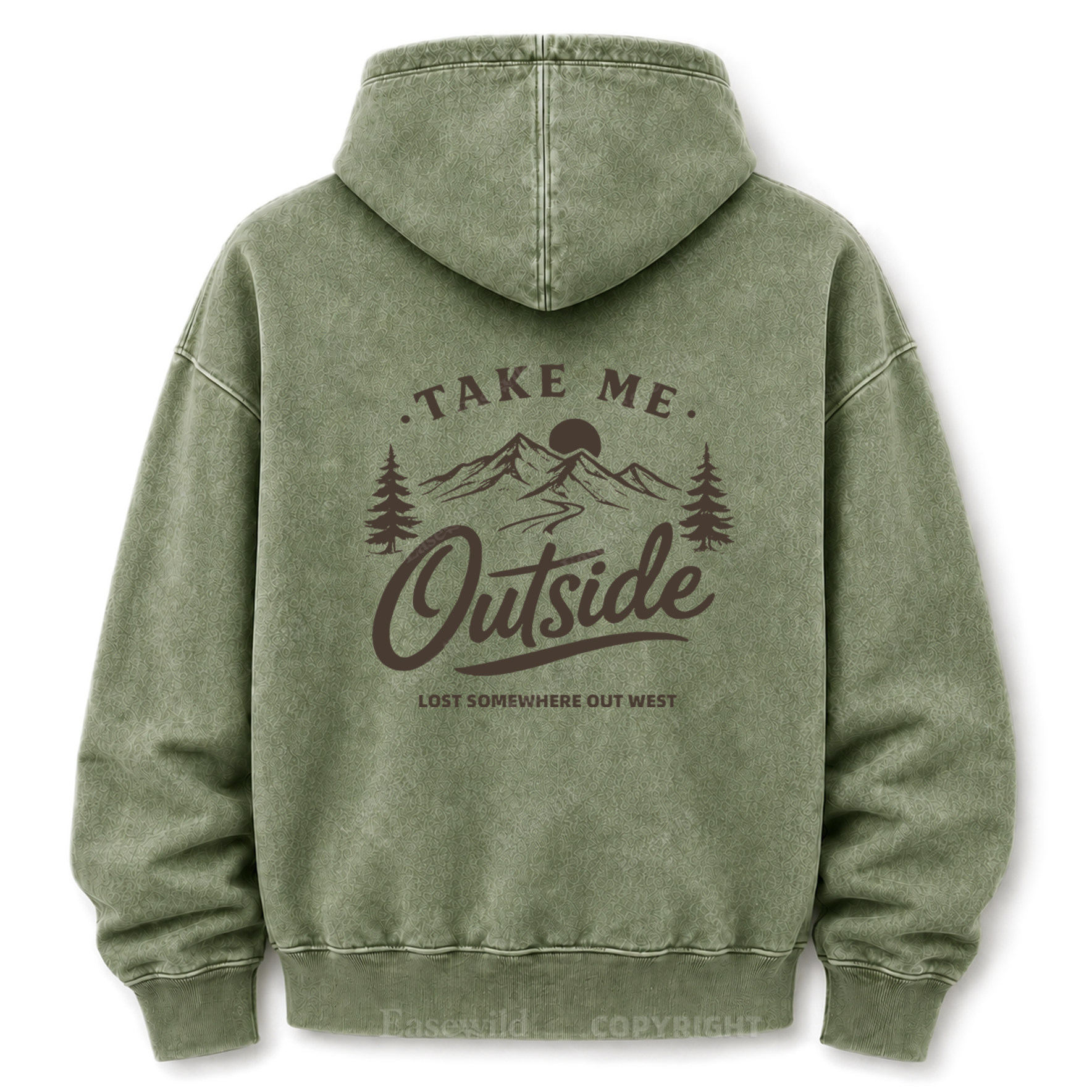 Take Me Outside Out West Washed Graphic Hoodie