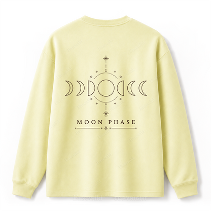 Moon Phase Celestial Graphic Long Sleeve Tee