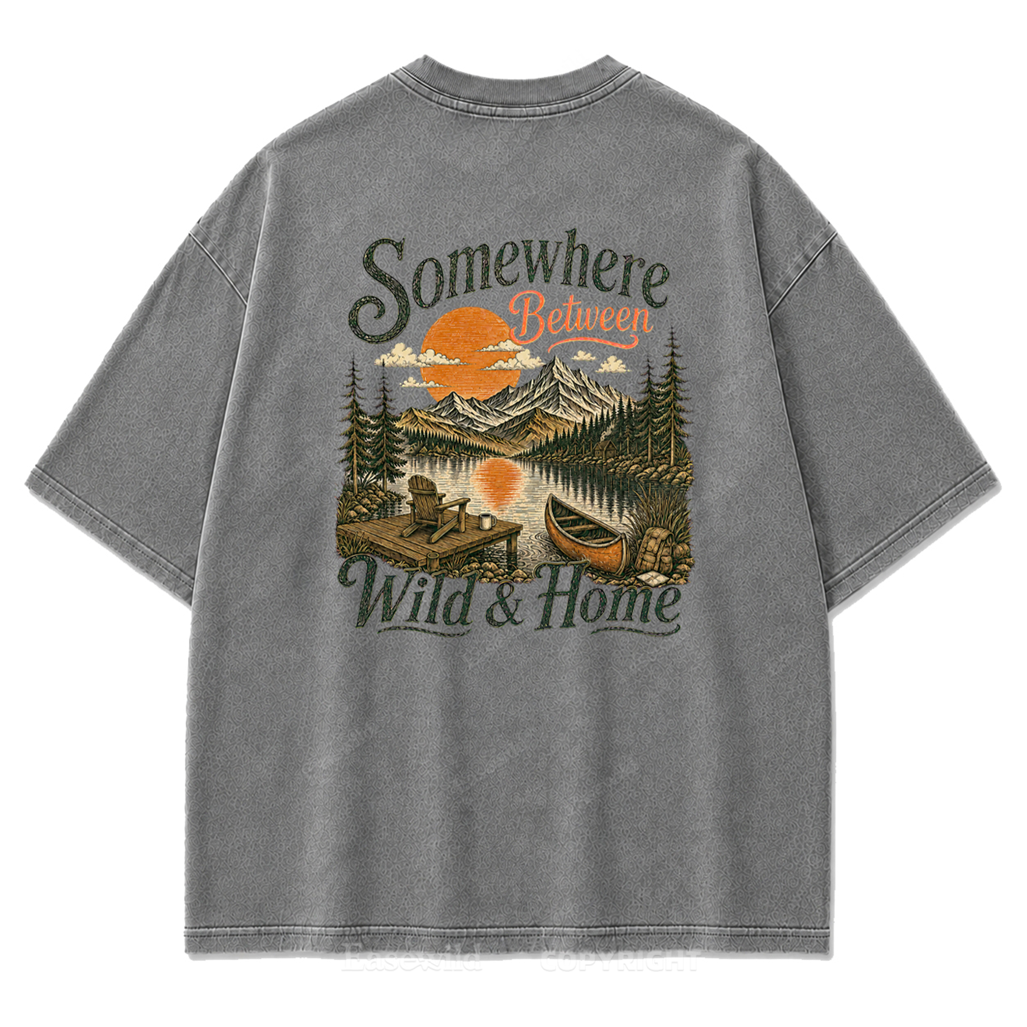 Somewhere Between Wild & Home Washed Print Tee