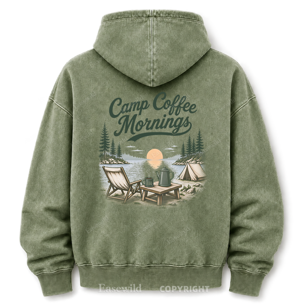 Lakeside Coffee Camp Washed Graphic Hoodie