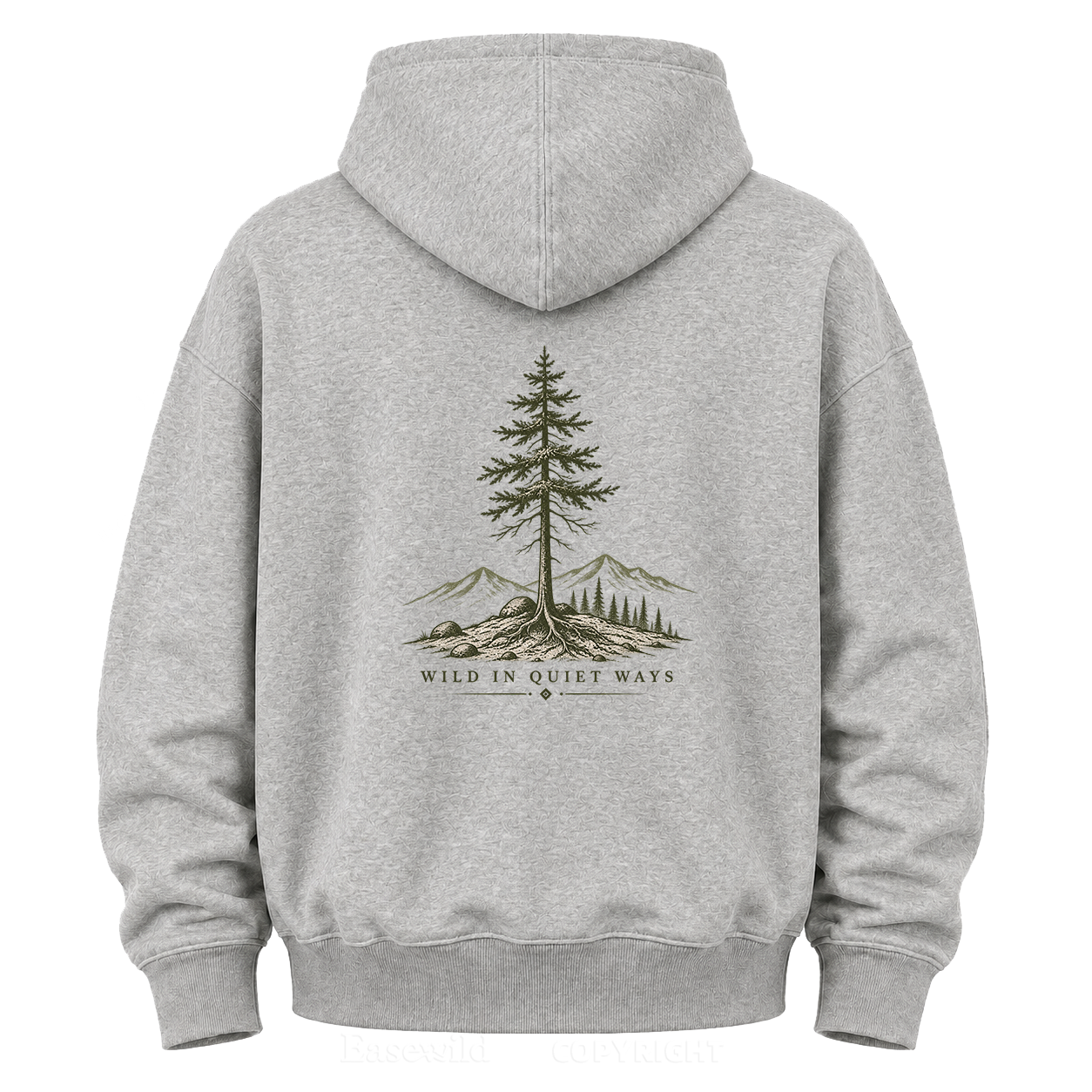 Wild in Quiet Ways Vintage Pine Graphic Hoodie