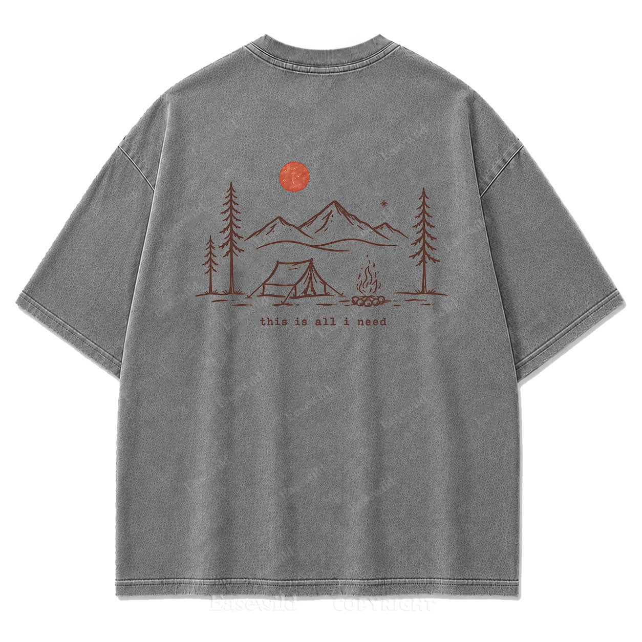 This Is All I Need Camping Washed Print Tee