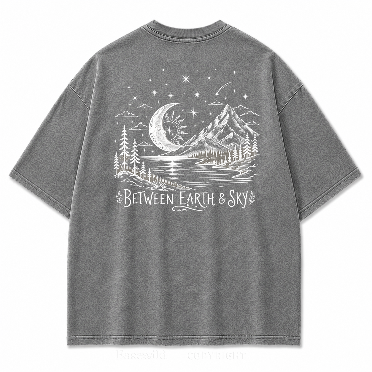 Between Earth & Sky Mountain Vintage Print Tee