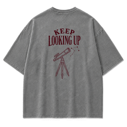 Keep Looking Up Graphic Print Tee
