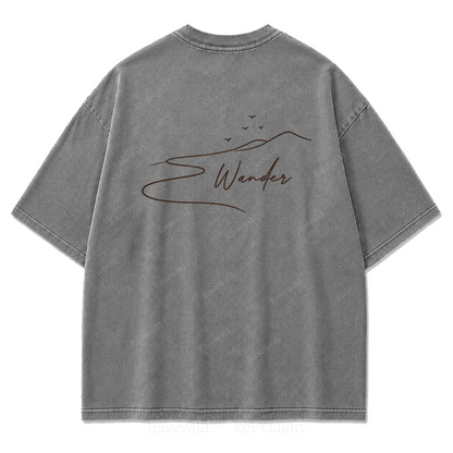 Where the Road Softens Washed Print Tee
