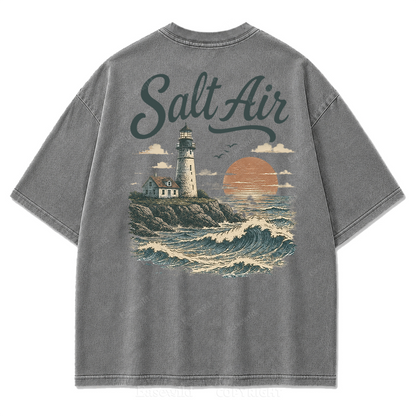 Salt Air Lighthouse Washed Print Tee