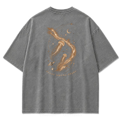 Vintage Celestial Jellyfish Space Print Tee
