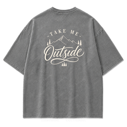 Called Back to the Outside Washed Print Tee