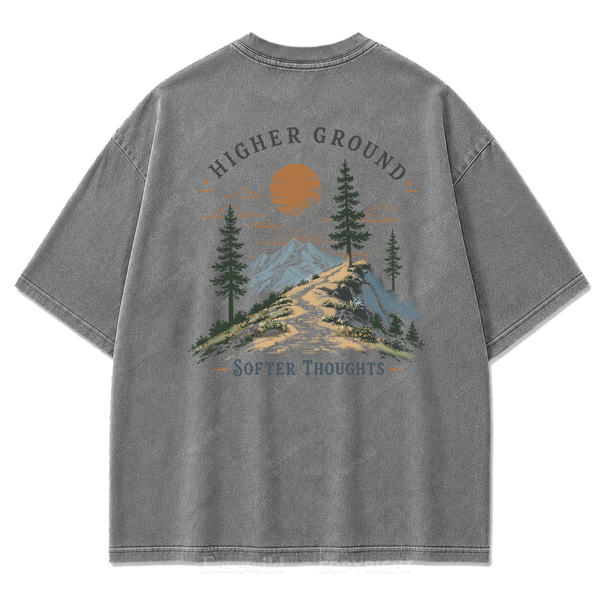 Higher Ground Softer Thoughts Washed Print T-Shirt