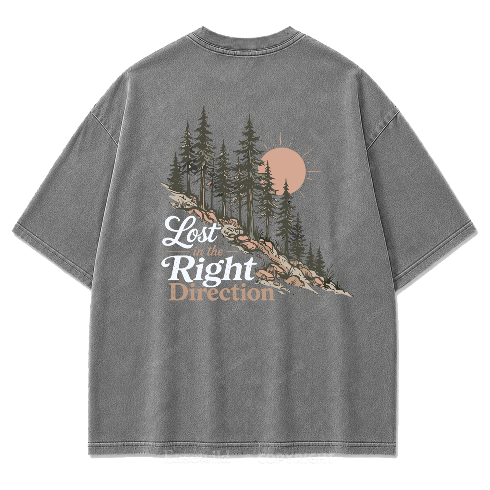 Lost in the Right Direction verwaschenes T-Shirt
