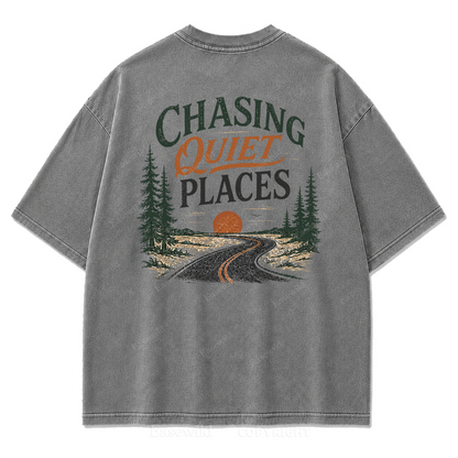 Chasing Quiet Places Washed Print Tee