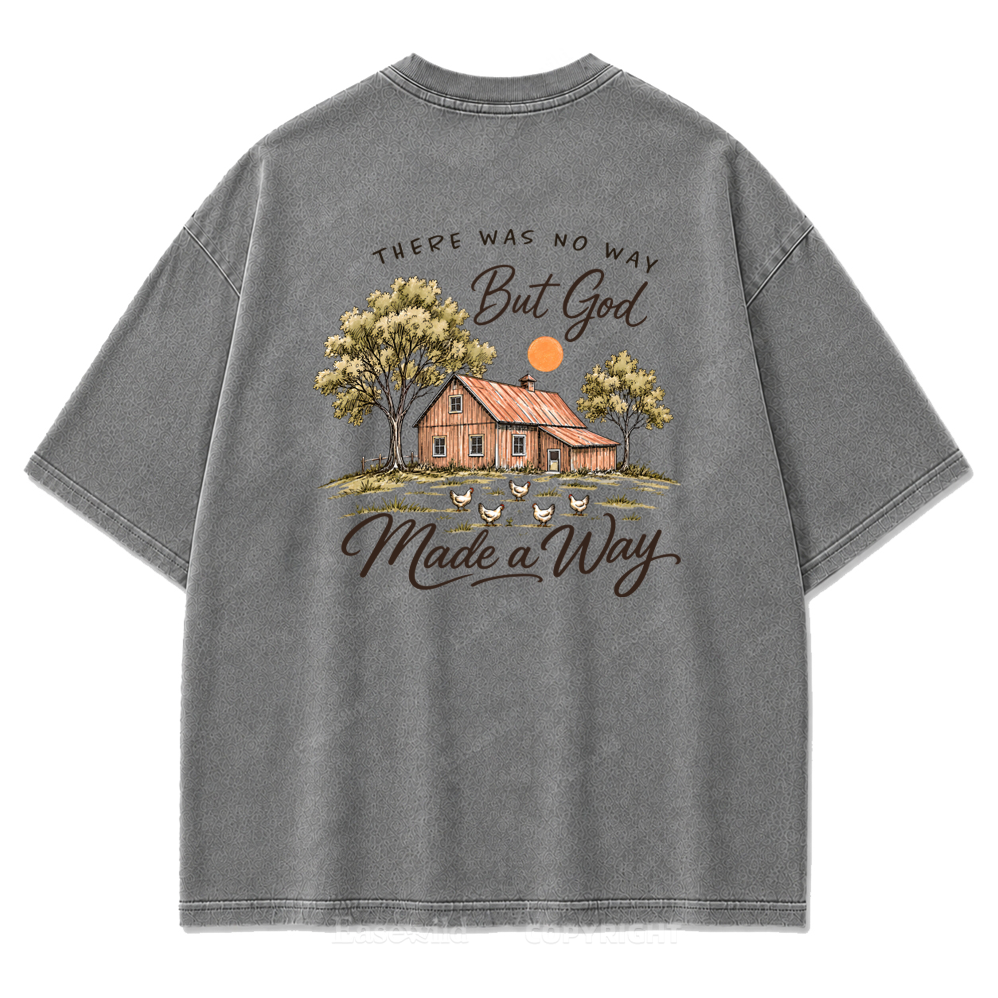 There Was No Way But God Made a Way Washed Print Tee