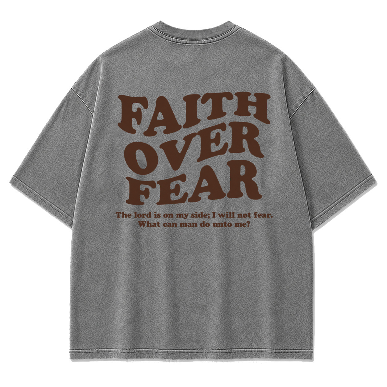 Faith Over Fear Oversized Christian Graphic Tee