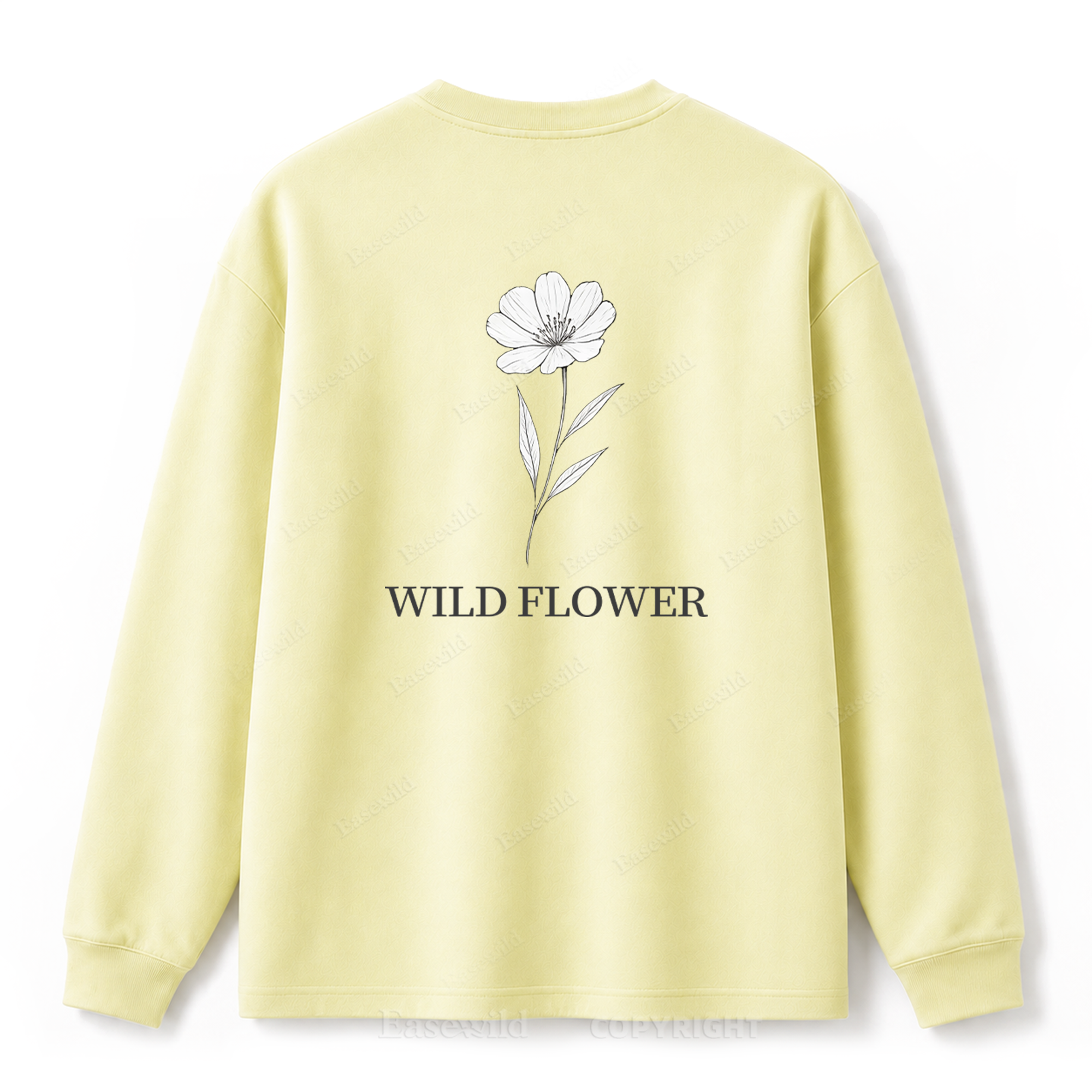 Wild Flower Minimal Graphic Long Sleeve Tee