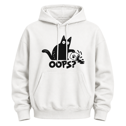 Oops! Clumsy Cat Hoodie – Cute Funny Graphic Sweatshirt