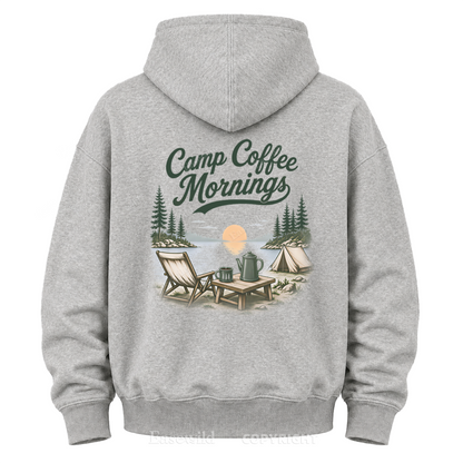 Camp Coffee Mornings Washed Graphic Hoodie