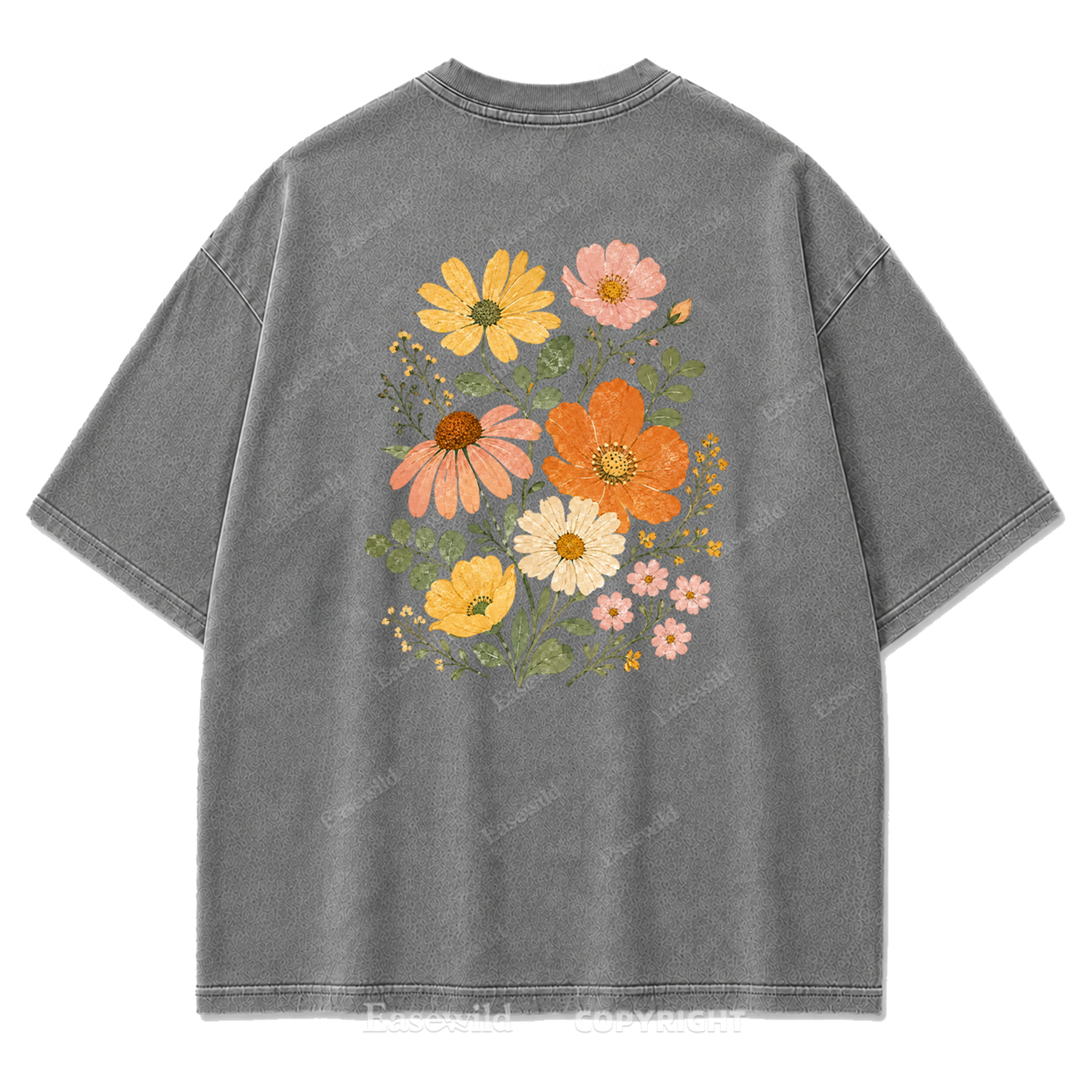 Pastel Wildflower Washed Print Tee