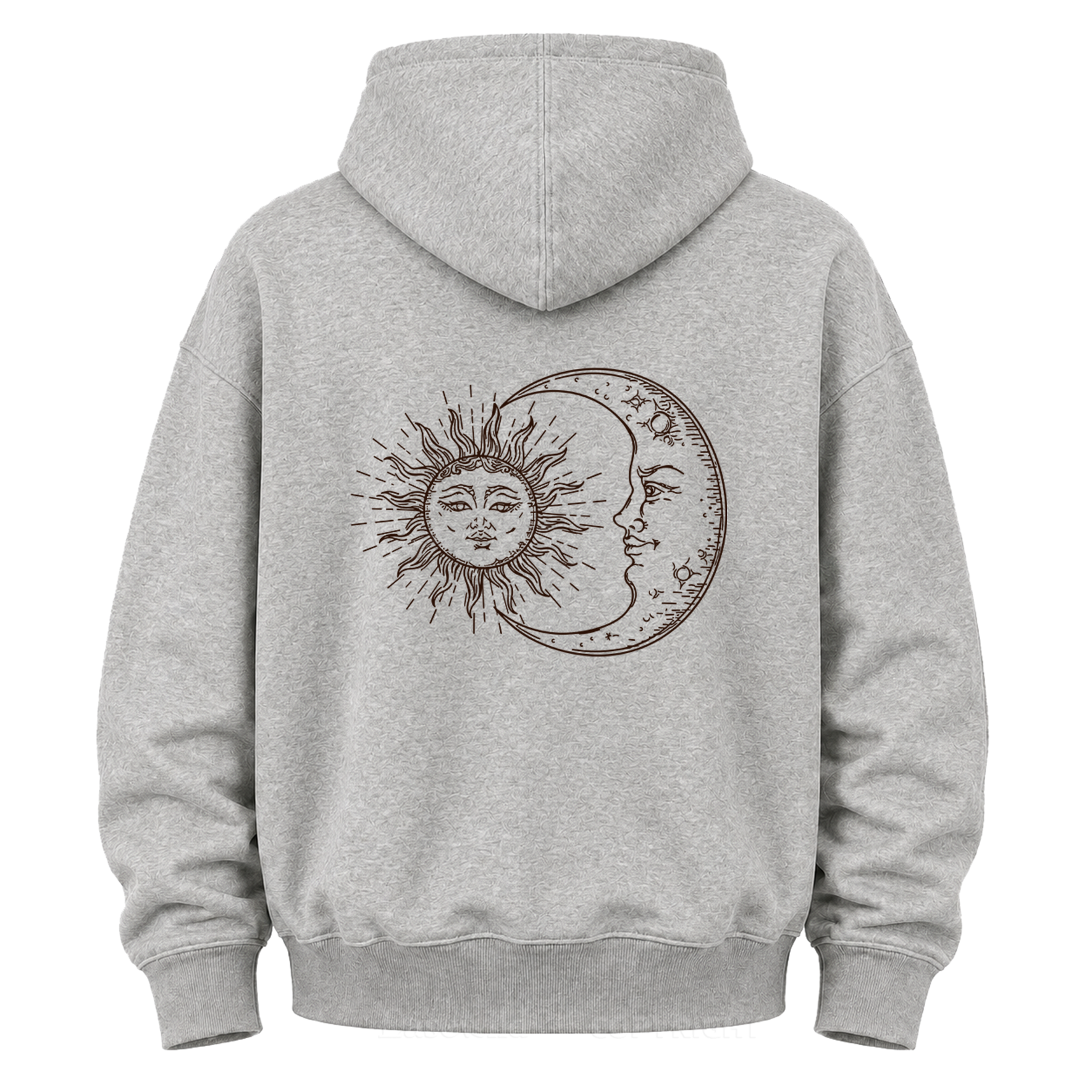 Sonne & Mond "Celestial Washed" Grafik-Kapuzenpullover