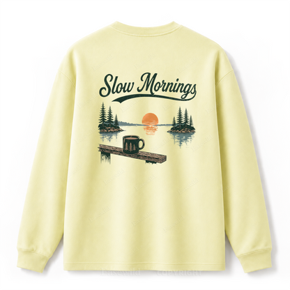 Slow Mornings Graphic Long Sleeve Tee