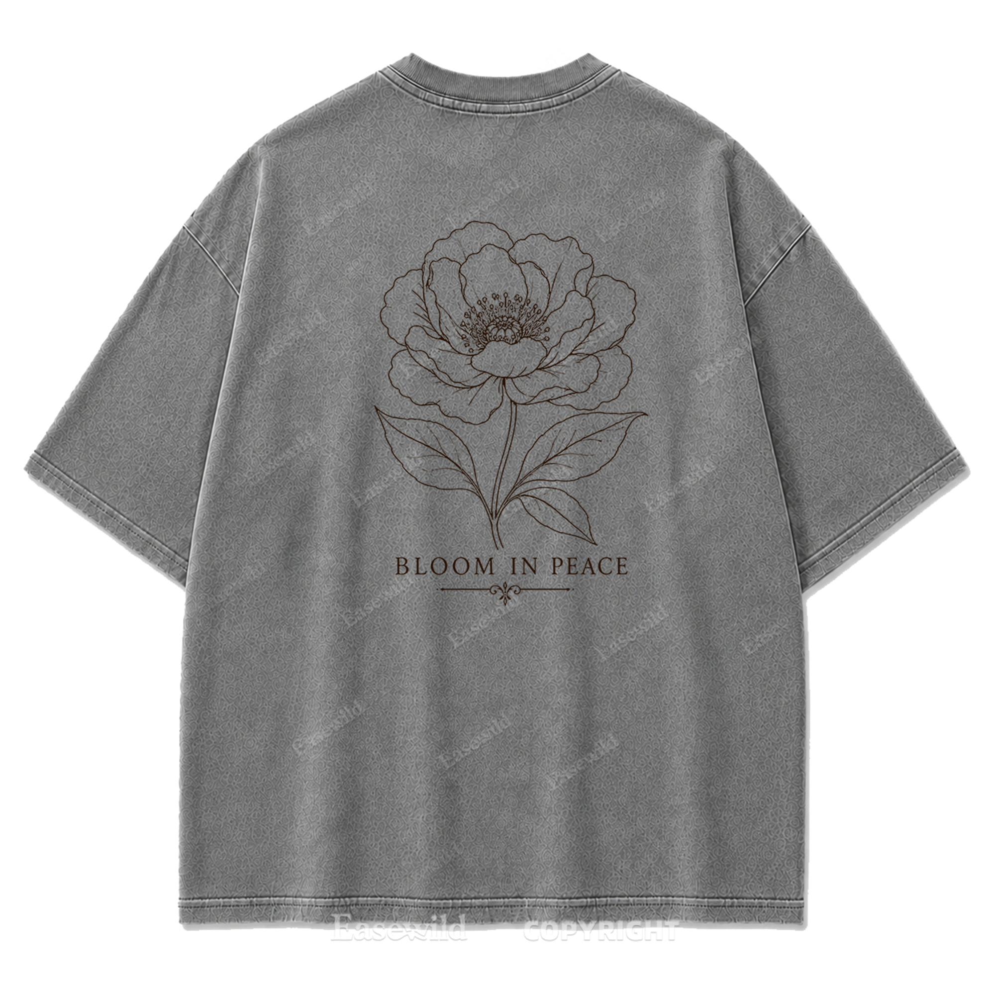 Bloom In Peace Floral Washed Print Tee