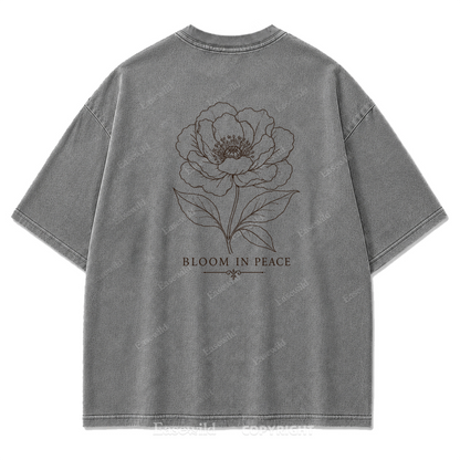 Bloom In Peace Floral Washed Print Tee
