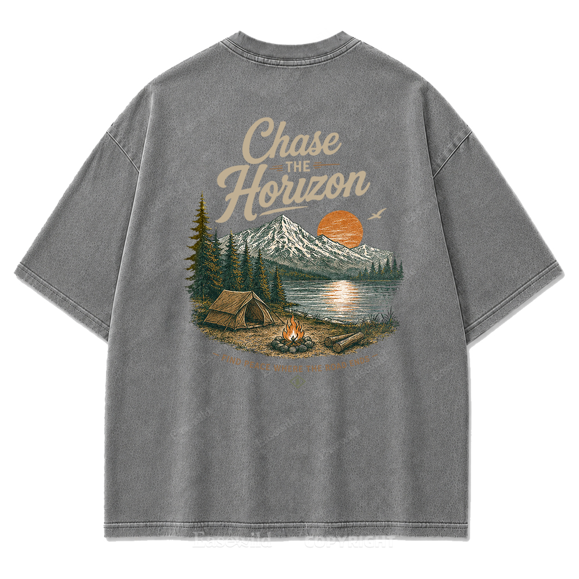 Horizon Escape See Verwaschener Print-Shirt