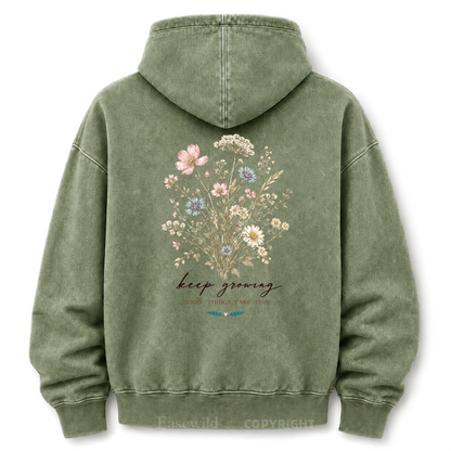 Keep Growing Wildflower Washed Graphic Hoodie