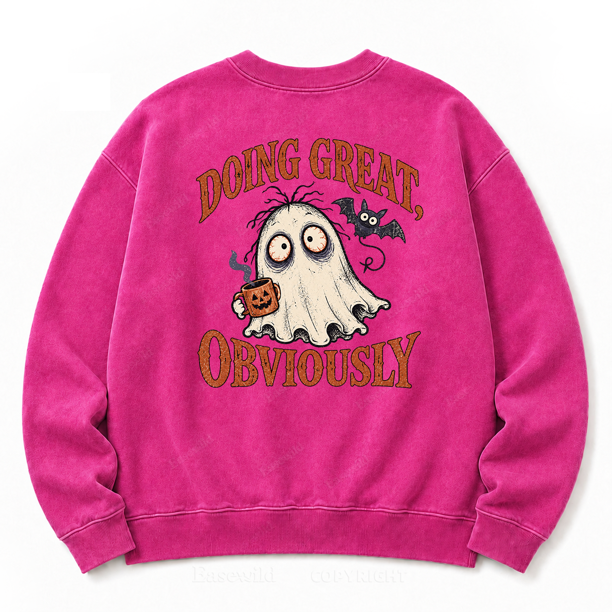 "Doing Great, Obviously" Ghost Washed Sweatshirt
