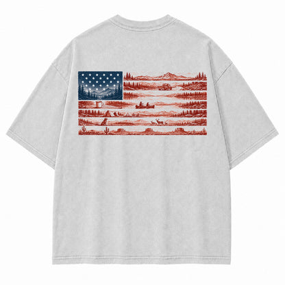 Heritage Trails American Flag Graphic T-Shirt