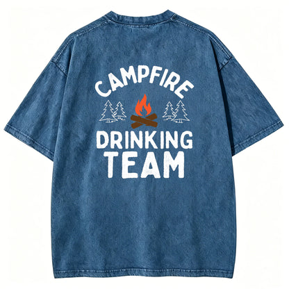 Campfire Drinking Team Washed T-Shirt