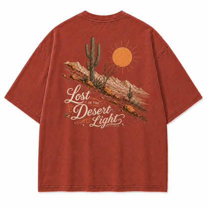 Lost in the Desert Light Cactus Washed Graphic T-Shirt