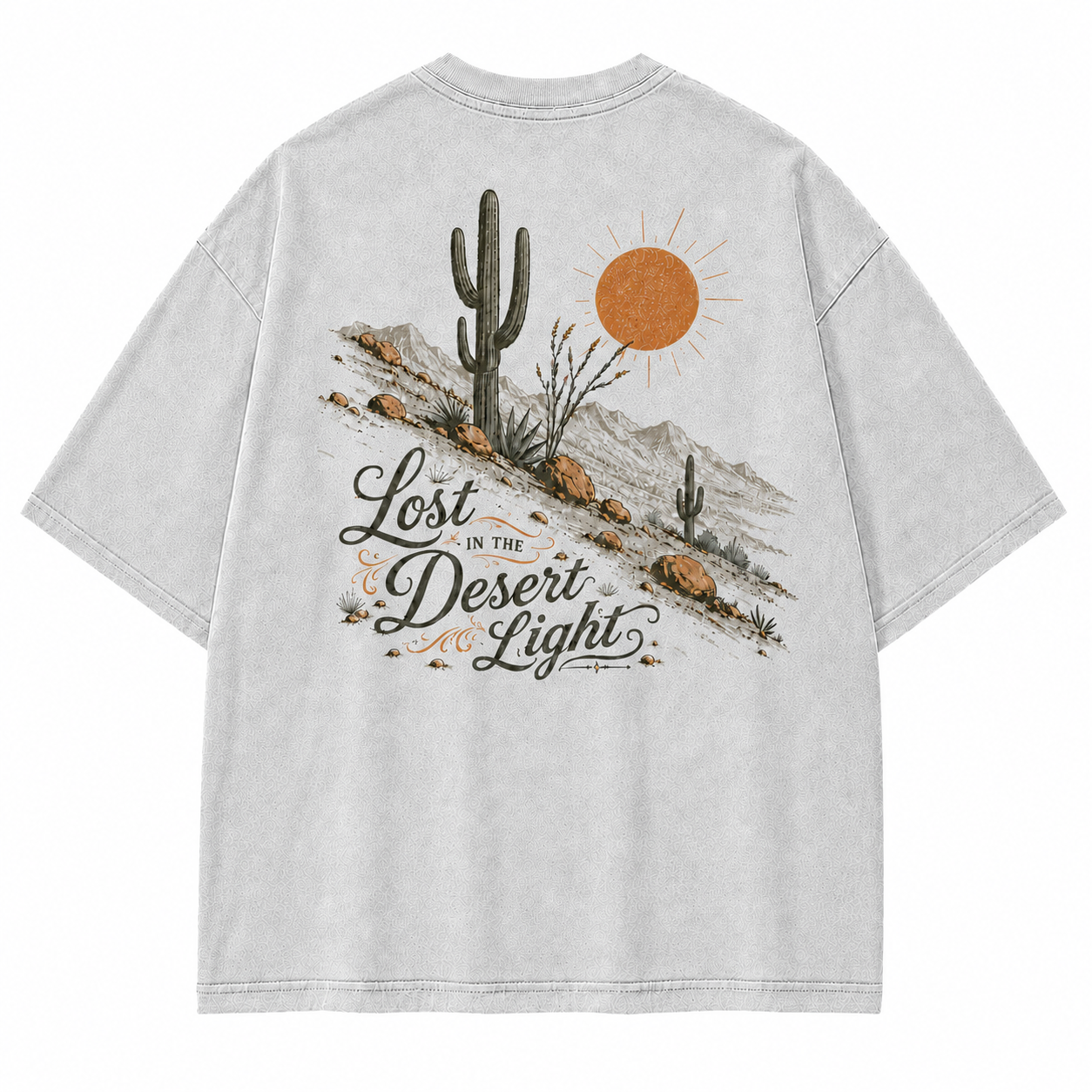Lost in the Desert Light Cactus Washed Graphic T-Shirt