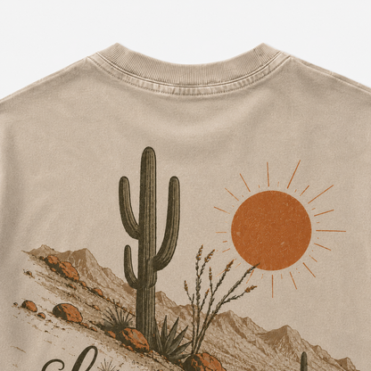 Lost in the Desert Light Cactus Washed Graphic T-Shirt