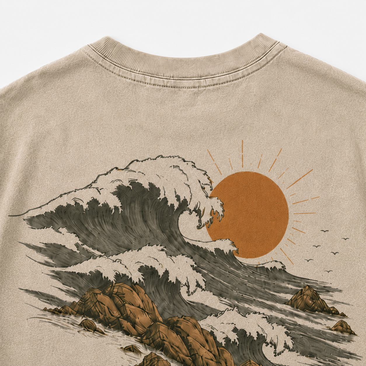 Meet Me Where The Waves Begin Coastal Washed Graphic T-Shirt
